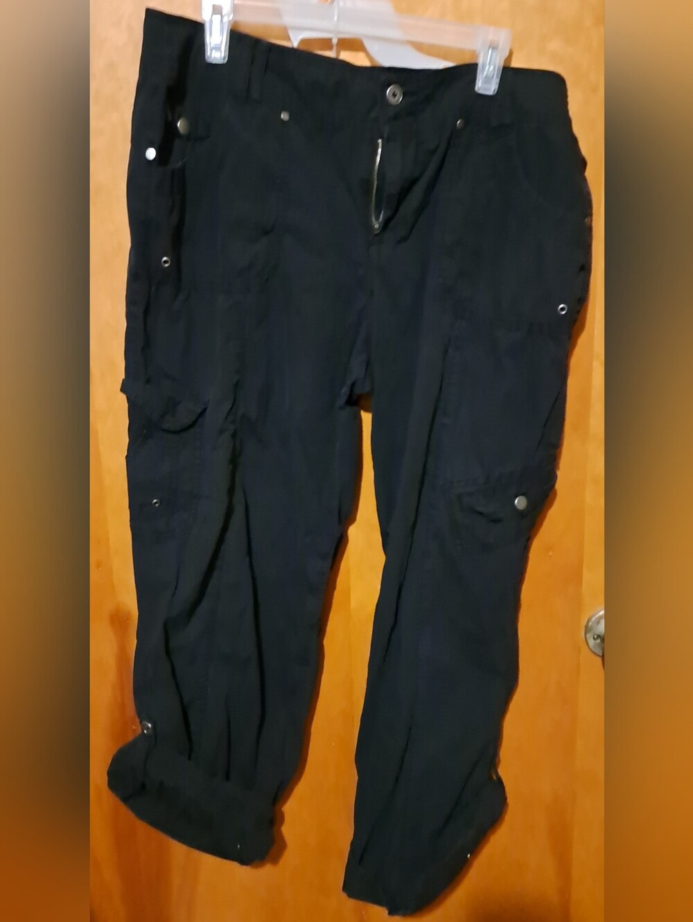 Style & Co. Black Cargo Capris with Utility Pockets
